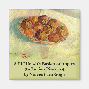 Imã Cesta de Maçãs para Pissarro por Vincent van Gogh