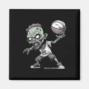 Imã Cesto dos Mortos-Mortos - Design de Basquete Zombi