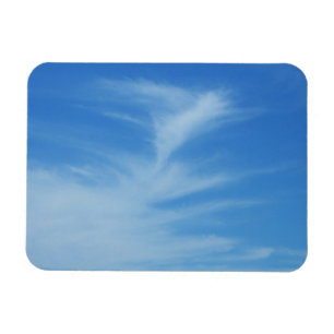 Ímã Céu Azul com Abstrato de Foto de Nuvens Brancas