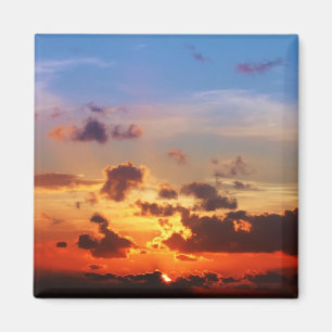 Imã Céu azul e por do sol vermelho