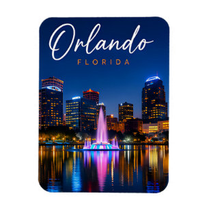 Ímã Céu Noturno da Cidade de Orlando Florida Viagem