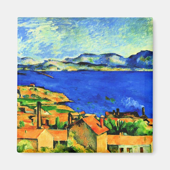 Imã Cezanne - Golfo de Marselha, famosa pintura, (Frente)