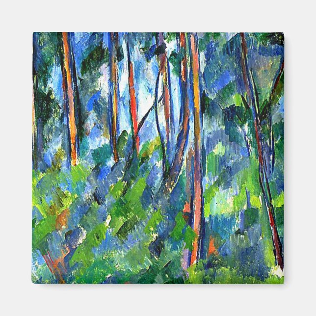Imã Cezanne - Na floresta, famosa pintura (Frente)