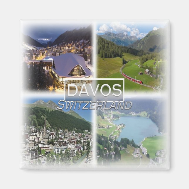 Imã CH0279 Europa, Suiça, Davos, Fridge (Frente)