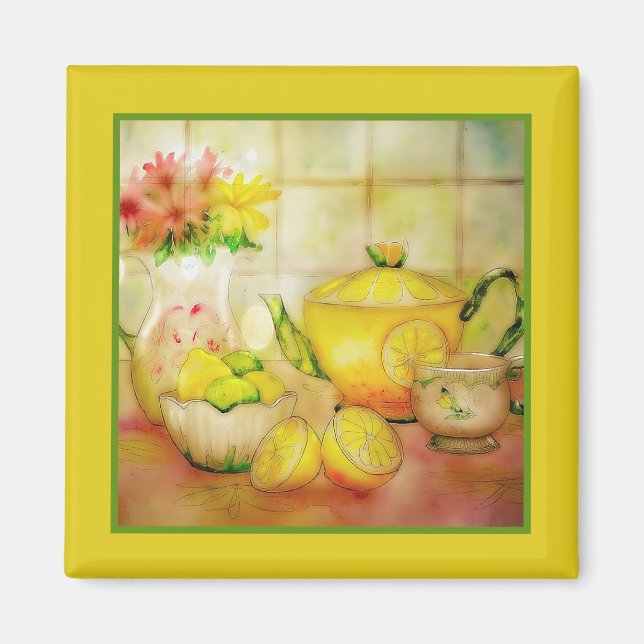 Imã Chá com ímã de limão (Frente)