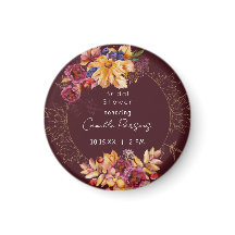 Chá de Bebê de Outono em Água-forte Burgundy