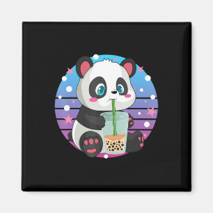 Imã Chá de Boba Panda Bubble Tea Anime Kawaii Neko 