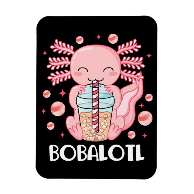 Ímã Chá de Bolhas Axolote Engraçado (Vertical)