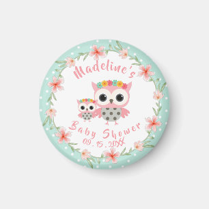 Imã Chá de fraldas Boho Owl