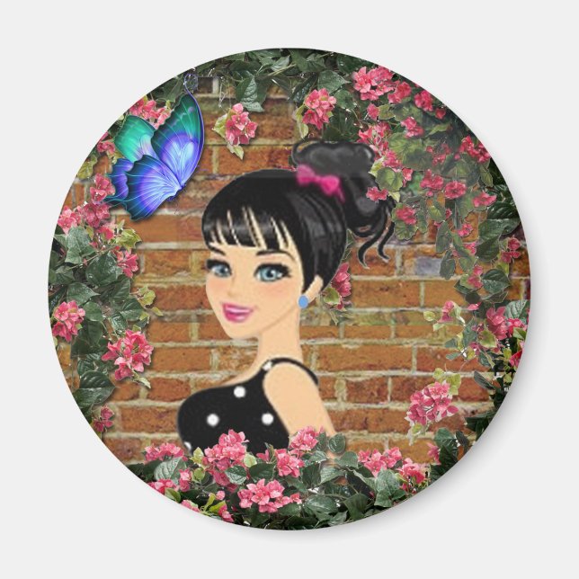 Imã chá de fraldas bolinhas (Frente)