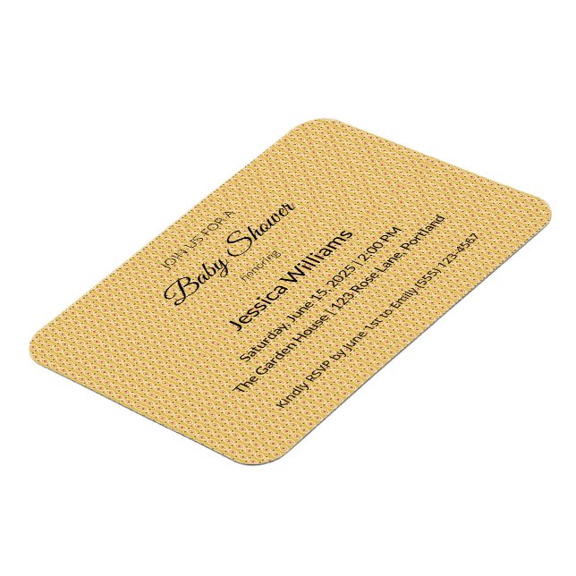 Ímã Chá de fraldas Cute Boho Sexo Neutro, Personalizáv (Left Side)