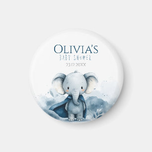 Imã Chá de fraldas Elefante Azul