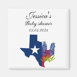 Imã Chá de fraldas Floral de Flores do Texas
