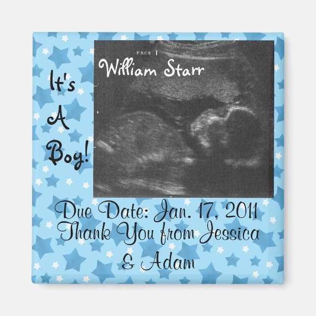 Imã Chá de fraldas Jessica e Adam (Frente)