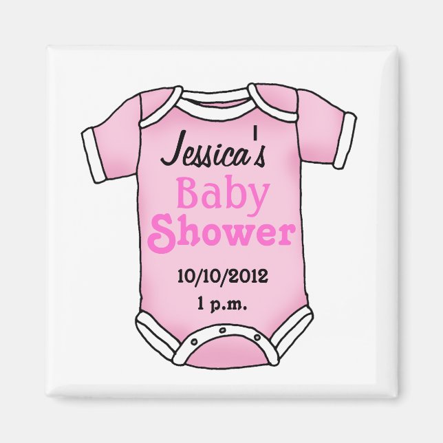 Imã Chá de fraldas para a menina (Frente)