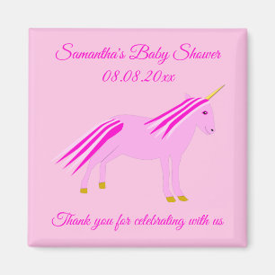 Imã Chá de fraldas Personalizado bonito Pink Baby Girl