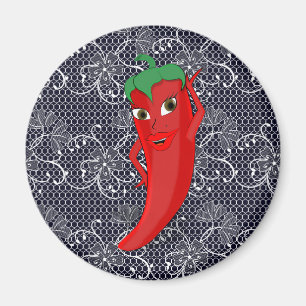 Imã Chá de Noiva Fiesta Com Pimenta Vermelha e Quente 