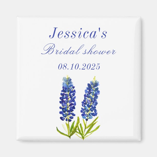 Imã Chá de panela Blue Floral do Texas (Frente)