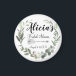 Imã Chá de panela de Folhagem Chic Boho<br><div class="desc">Adicione uma vibração bóvica ao seu chá de panela com este elegante design de camada de água com uma seta deslizante para flocos extras. Pode ser personalizado para torná-lo exclusivamente seu.</div>