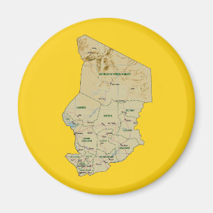 Imã Chad Map Magnet