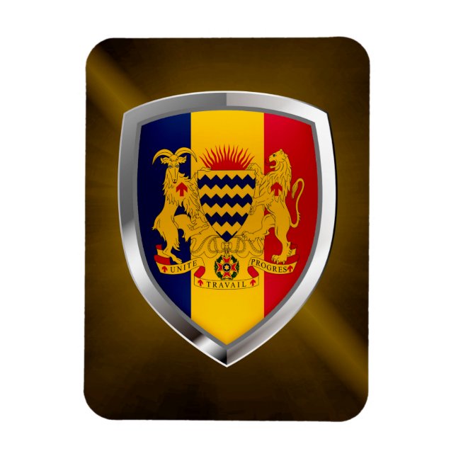Ímã Chad Mettalic Emblem (Vertical)