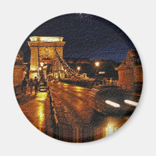 Imã Chain Bridge(Budapest) à noite(1)