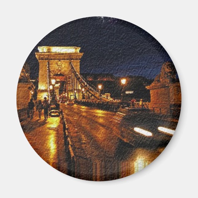 Imã Chain Bridge(Budapest) à noite(1) (Frente)