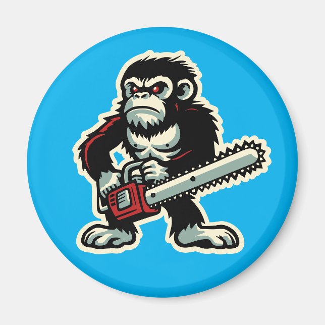 Imã Chainsaw Chimp (Frente)