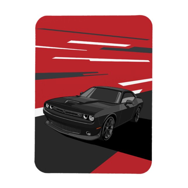 Ímã Challenger RT preto (Vertical)