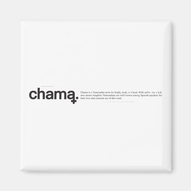 Imã Chama Black and White Magnet (Frente)