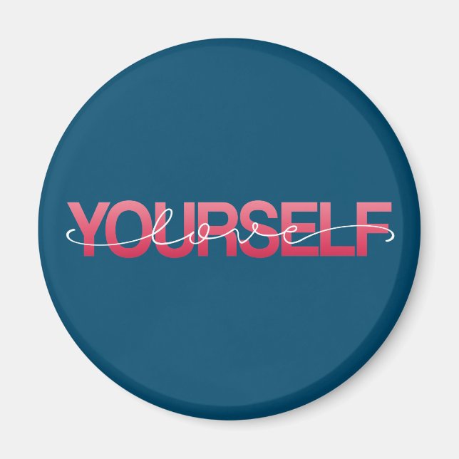 Imã Chamada de Amor Próprio Caligrafia | Ímã (Frente)