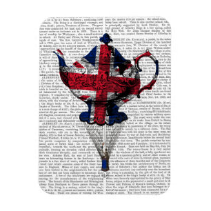Ímã Chamada de Chalé de Voo Union Jack