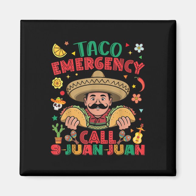 Imã Chamada de Emergência do Taco 9 Juan Cinco De Mayo (Frente)