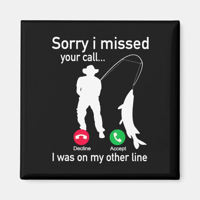 Imã Chamada de Telefone de Pesca Com Linha de Pesca -  (Frente)