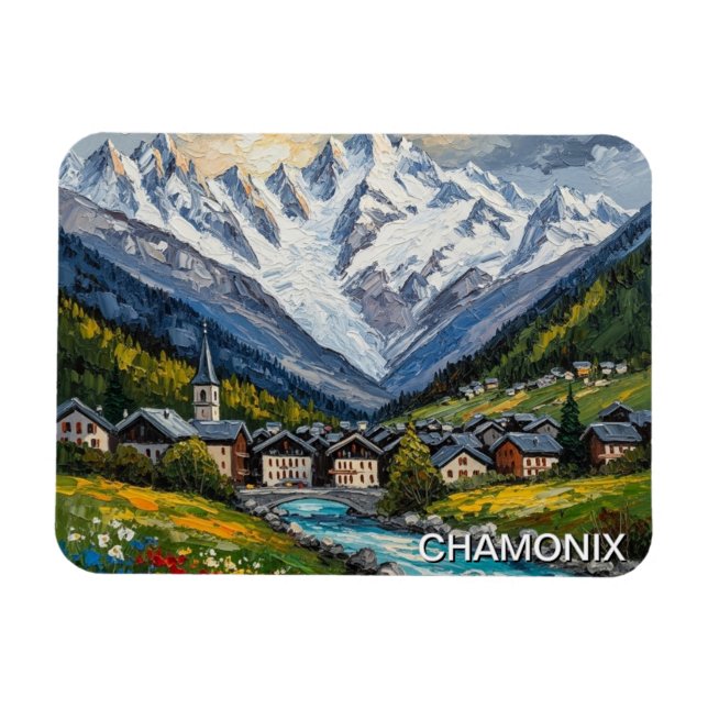 Ímã Chamonix França Mont Blanc (Horizontal)