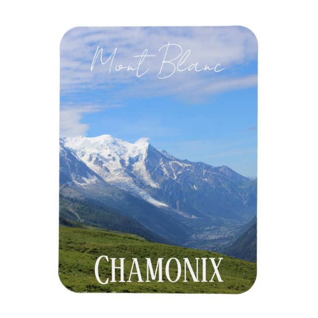 Ímã Chamonix, Mont Blanc, Alpes franceses, Verão (Vertical)