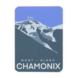 Ímã Chamonix, Mont-Blanc, desenhado digitalmente, souv