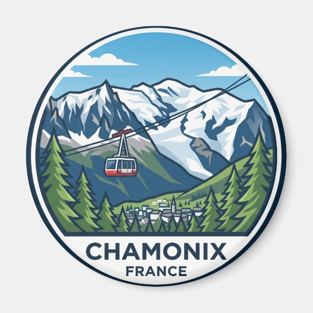 Imã Chamonix Mont-Blanc França (Frente)