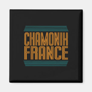 Imã Chamonix Retro French Alps Esqui Alpino França Sk