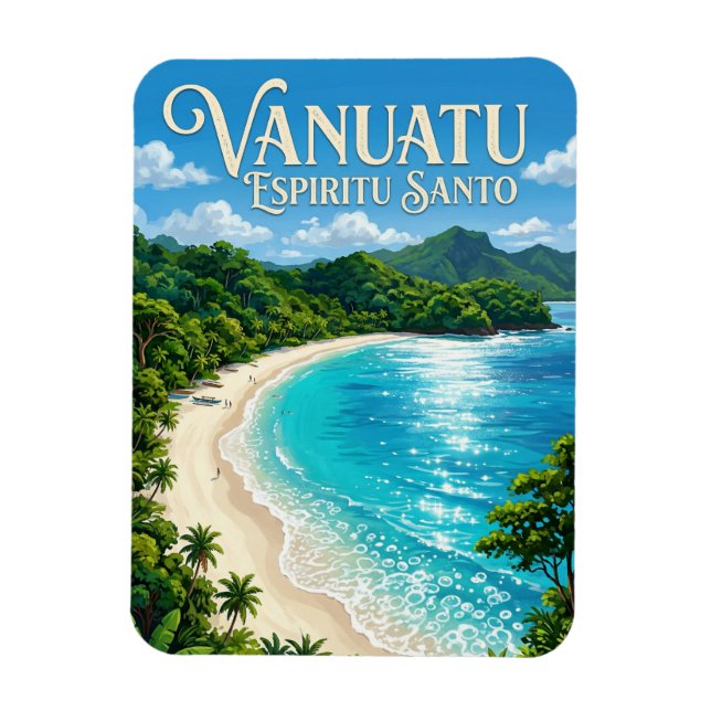 Ímã Champagne Beach Vanuatu (Vertical)