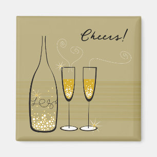 Imã Champagne borbulha ímã do presente de época