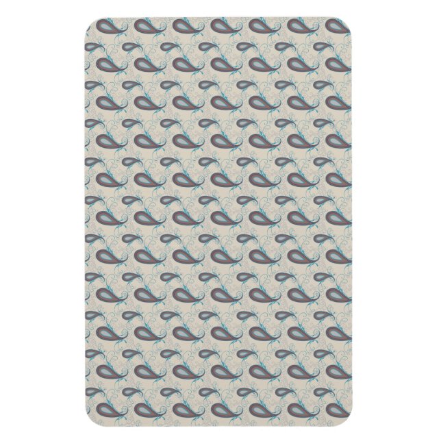 Ímã Champagne Paisley Pattern (Vertical)