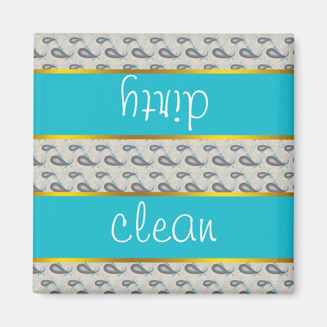 Imã Champagne Paisley Pattern (Frente)