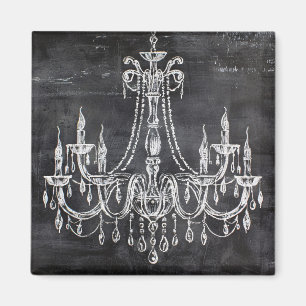Imã Chandelier de giz branco chalboard
