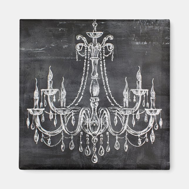 Imã Chandelier de giz branco chalboard (Frente)