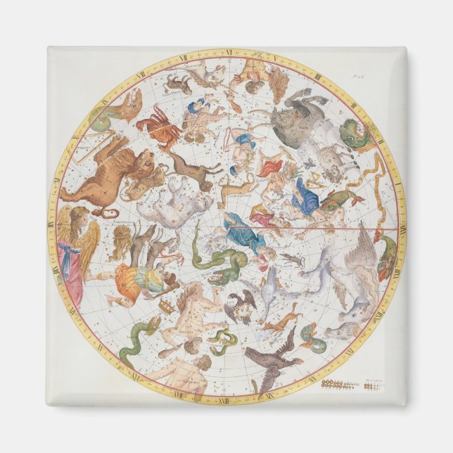 Imã Chapa 26 de Atlas Coelestis, de John Flamsteed (Frente)