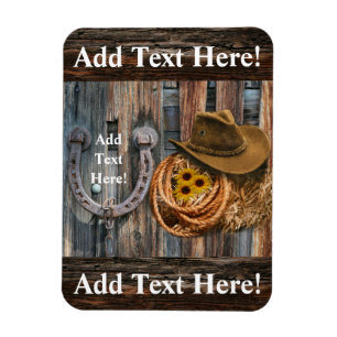 Ímã Chapéu de Cowboy Laço de Ferradura Ocidental