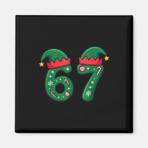 Imã Chapéu de Elfo de Natal Viral 67 6 7 Tendência Mem