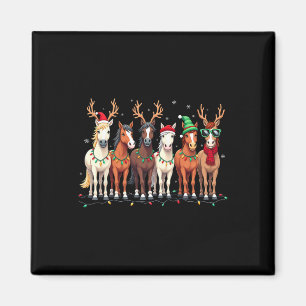 Imã Chapéu de Papai Noel Amante de Cavalo Natal Xmas F