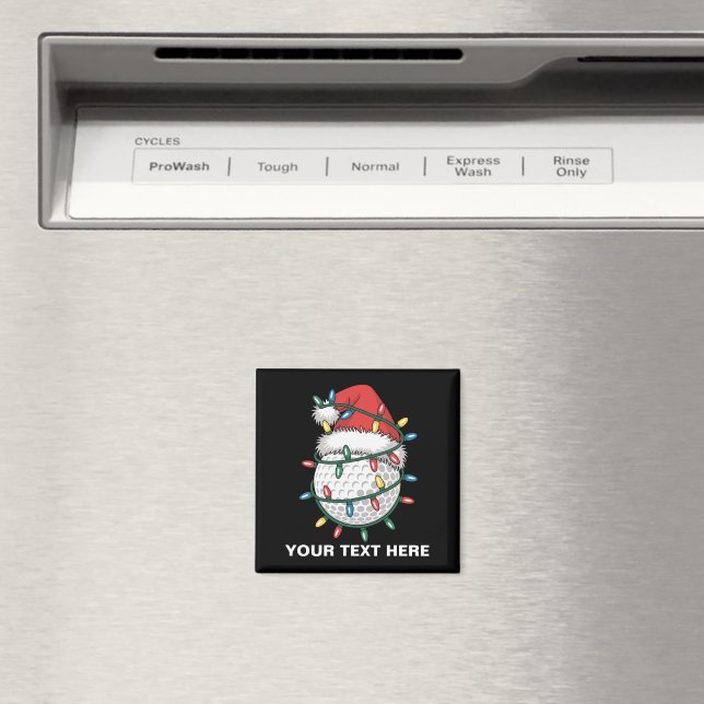 Imã Chapéu de Papai Noel com Bolas de Golfe Personaliz (In Situ (Dishwasher))